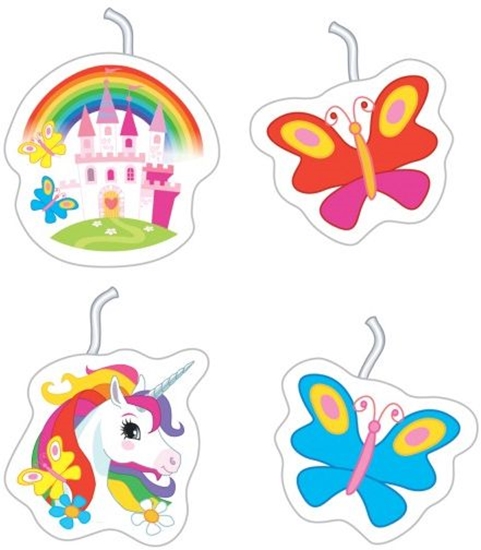 Picture of AMSCAN Mini wieczki Jednoroec, 4 sztuki (9902109)