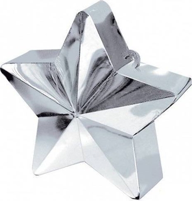 Picture of AMSCAN Obcinik ciarek do balonów napenionych helem - Gwiazda srebrna - 170 g. uniwersalny