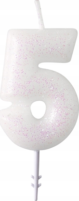 Изображение AMSCAN wieczka cyferka 5 m byszczca 9904380