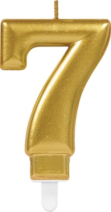 Picture of AMSCAN wieczka cyferka zota siedem - 7 uniwersalny