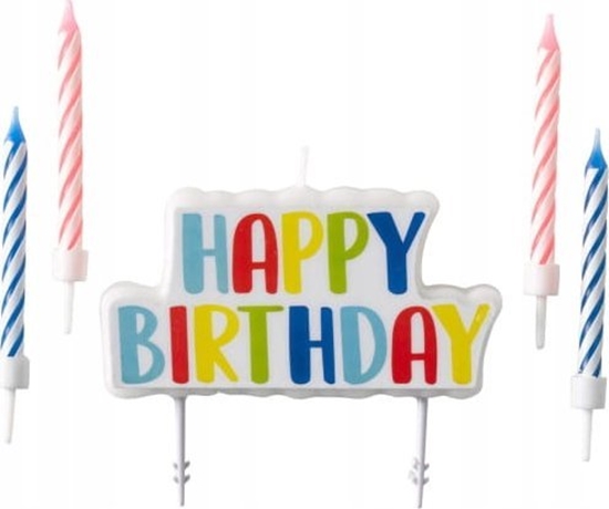 Picture of AMSCAN wieczki urodzinowe Happy Birthday 4 sztuki 9904368
