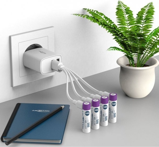 Picture of Ansmann ANSMANN 1311-0028 Li-Ion rechargeable batteries Micro AAA type 500 (min. 400 mAh) 4-pack box