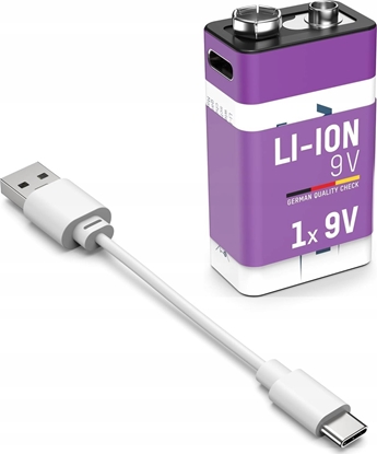 Attēls no Ansmann ANSMANN 1315-0005 Li-Ion battery 9V E-Block type 400 (min. 340 mAh) 1 box