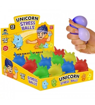 Attēls no Antistresa bumbiņa spaidāma Vienradzis dažādas 6 cm CHT3085315