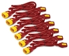 Picture of APC POWER CORD KIT (6 EA), LOCKING, C13 TO C14, 1.8M, RED