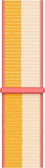 Picture of APPLE PASEK APPLE WATCH ML2Y3AM/A SPORT LOOP 45MM MAIZE/WHITE ORYGINALNA PLOMBA