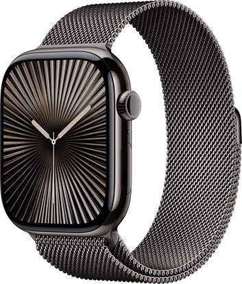 Изображение Smartwatch Apple Watch 10 GPS + Cellular 46mm Slate Titanium Milanese Loop M/L Czarny  (MWYW3QF/A)