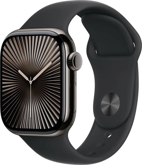 Изображение Smartwatch Apple Watch 10 GPS + Cellular 46mm Slate Titanium M/L Czarny  (MWYE3QF/A)