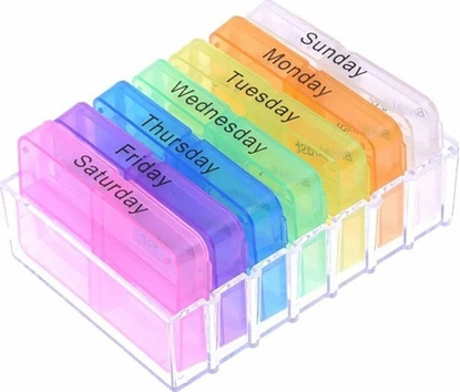 Picture of Aptel Pudeko na Leki KASETKA na Tabletki Lekarstwa Pojemnik dawkowanie na 7 dni AG424D