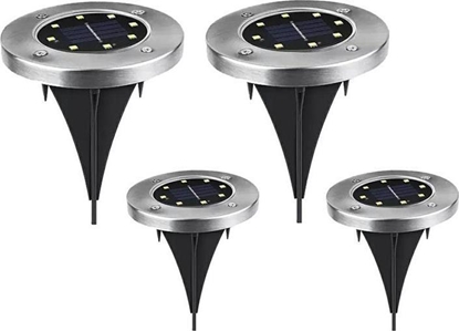 Attēls no Aptel ZESTAW LAMPEK OGRODOWYCH 4x Lampka Solarna Wtykane 8LED ZD50J