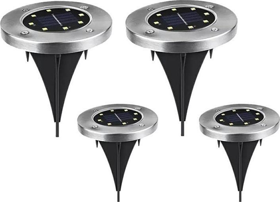 Picture of Aptel ZESTAW LAMPEK OGRODOWYCH 4x Lampka Solarna Wtykane 8LED ZD50J