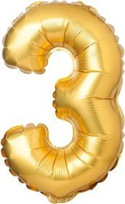 Изображение Arpex Balon foliowy cyfra "3" zota 71cm (28")