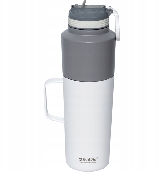 Picture of Asobu Twin Pack Bottle with Mug white, 0.9 L + 0.6 L