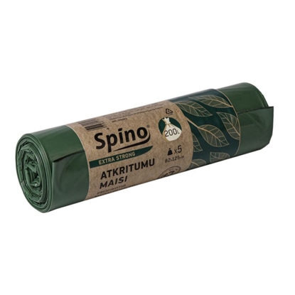 Picture of Atkritumu maisi LD 200L (82x125cm), 5gab., zaļi-melns Spino