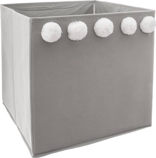 Picture of Atmosphera Szary kosz tekstylny na zabawki Pompons Grey