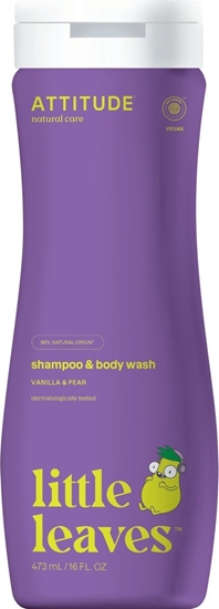 Picture of Attitude Attitude, Little Leaves, Pyn do mycia i szampon 2w1, Gruszkowy Nektar i Wanilia, 473 ml