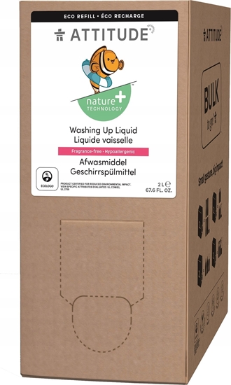 Picture of Attitude Attitude, Pyn do zmywania naczy i butelek dziecicych,  bezzapachowy, 2L