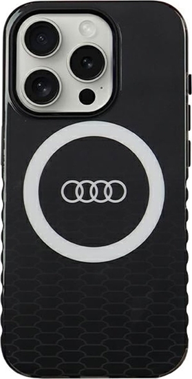 Изображение Audi Audi IML Big Logo MagSafe Case iPhone 15 Pro 6.1" czarny/black hardcase AU-IMLMIP15P-Q5/D2-BK