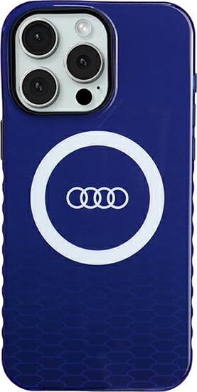 Picture of Audi Audi IML Big Logo MagSafe Case iPhone 15 Pro Max 6.7" niebieski/navy blue hardcase AU-IMLMIP15PM-Q5/D2-BE