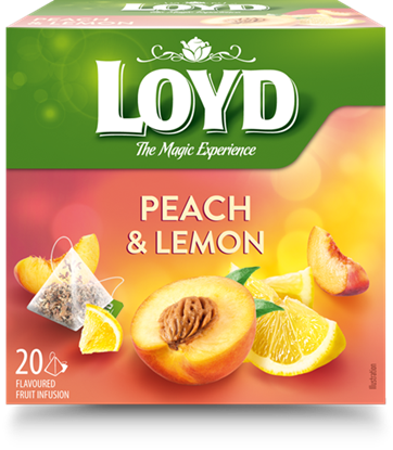 Picture of Augļu tēja LOYD ar persiku un citronu garšu, 20 x 2g