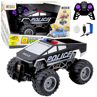 Picture of Auto Terenowe Policyjne Off-Road RC Zdalnie Sterowane Czarne 1:16 LEAN Toys