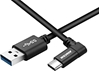 Picture of AVACOM DATOVY A NABIJECI USB CABLE - USB TYPE-C, 100CM, CONNECTOR V UHLU 90�, �ERNY