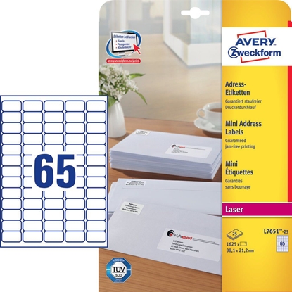 Picture of Avery Zweckform Etykiety adresowe na koperty 38.1 x 21.2 mm (L7651-25)