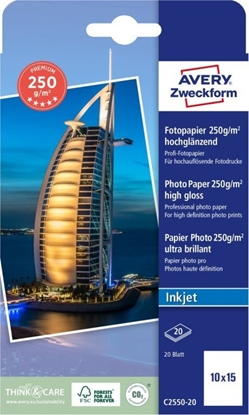 Attēls no Avery Zweckform Papier Avery fotograficzny Premium wysokobyszczcy, 250 g, 100 x 150 mm