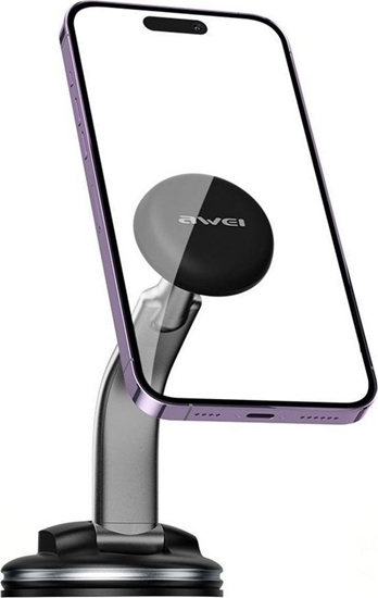 Picture of Awei Uchwyt samochodowy Awei X45 magnetyczny do szyby lub kokpitu - czarny