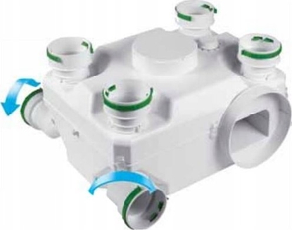 Picture of AWENTA Wentylator centralny Aventa CVU400HT higrostat+timer 60W 230V AC 3-biegowy 265/360/415m3/h