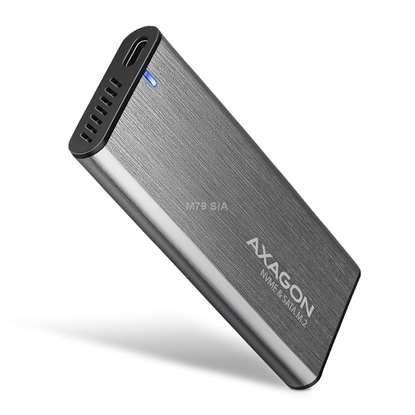 Attēls no AXAGON EEM2-SG2 externes Gehause fur M.2 SSDs USB-C 3.2 Gen 2 - silber