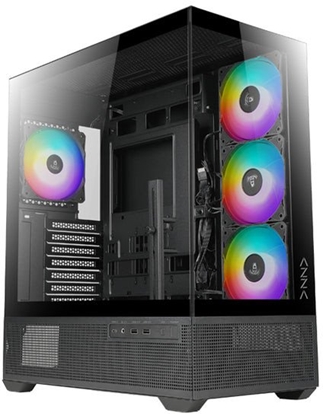 Picture of AZZA Tiara 501B Miditower black 4xARGB Lfter