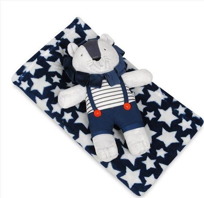 Изображение BabyMatex Kocyk 75/100 David z maskotk Lwem uniwersalny