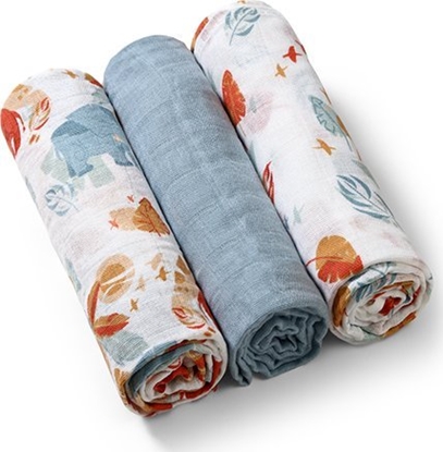 Picture of BabyOno 348/07 PIELUSZKI MULINOWE NIEBIESKA 3SZT