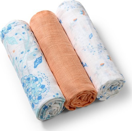 Picture of BabyOno 348/09 PIELUSZKI MULINOWE POMARACZOWA 3SZT