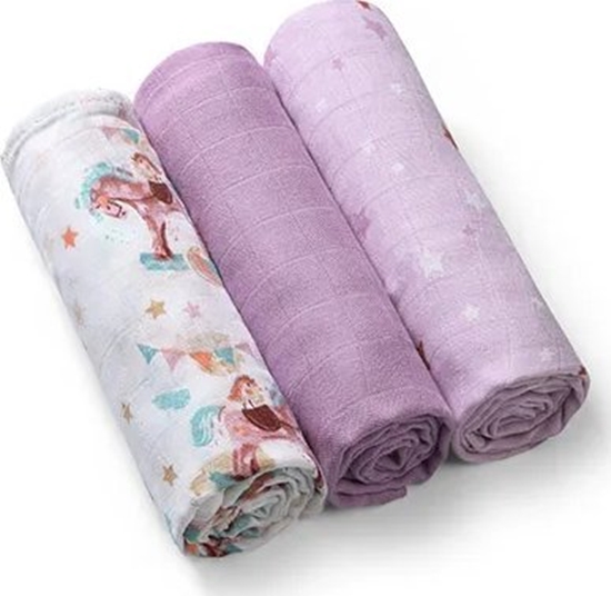 Picture of BabyOno 397/11 PIELUSZKI BAMBUSOWE 3SZT FIOLETOWE