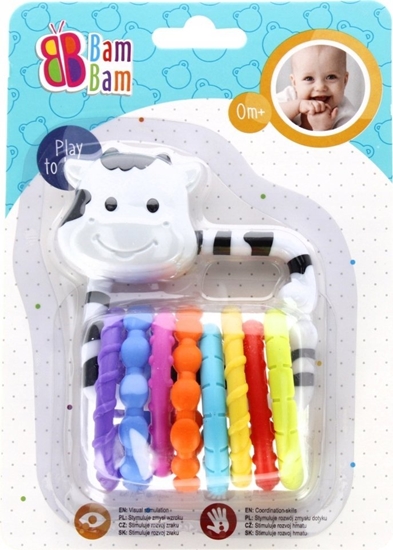 Picture of BamBam BAM BAM GRZECHOTKA KROWKA Z KRAZKAMI 15X21 B/C72