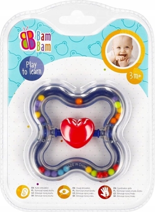 Picture of BamBam BAM BAM GRZECHOTKA SERDUSZKO 14X19 B/C 96/192