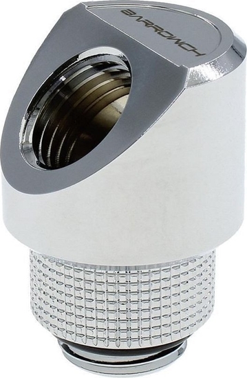 Изображение Barrow Barrow Adapter 45 Grad G1/4 Zoll AG auf G1/4 Zoll IG - drehbar, silber