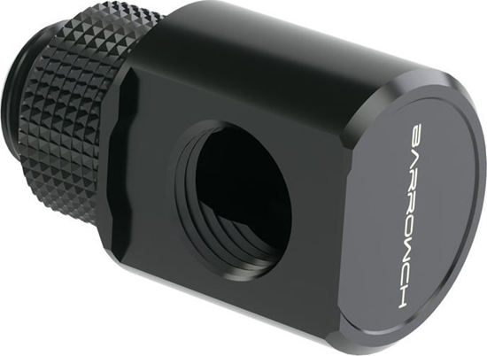Изображение Barrow Barrow Adapter 90 Grad G1/4 Zoll AG auf G1/4 Zoll IG - drehbar, schwarz