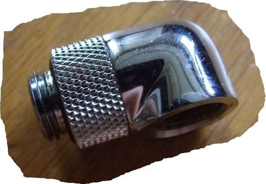 Изображение Barrow Barrow Adapter 90 Grad G1/4 Zoll AG auf G1/4 Zoll IG - drehbar, silber