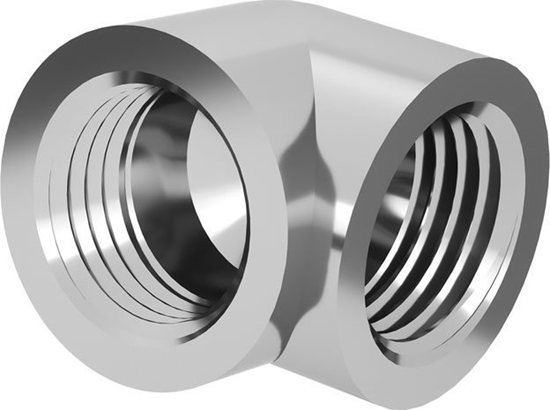 Picture of Barrow Barrow Adapter 90 Grad G1/4 Zoll IG auf G1/4 Zoll IG - silber