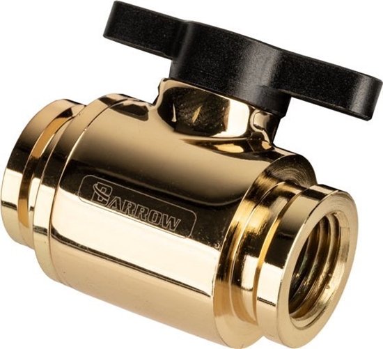 Picture of Barrow Barrow Ball Valve (10mm) G1/4 Zoll Kugelhahn, gold - schwarz