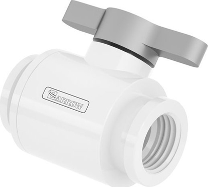 Attēls no Barrow Barrow Ball Valve (10mm) G1/4 Zoll Kugelhahn, weiß - silber