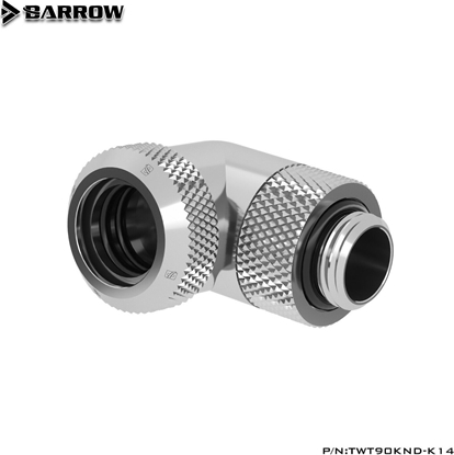 Picture of Barrow Barrow Multi-Link Adapter Anschluss 90 Grad G1/4 Zoll AG auf 14mm AD Hardtube - drehbar, silber