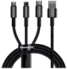 Picture of Baseus 3in1 Tungsten Gold USB to Micro USB / USB-C / Lightning Cable 1.5m