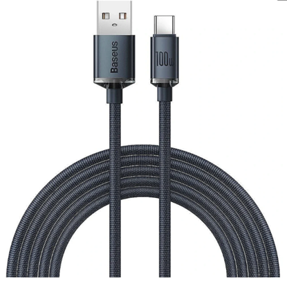 Attēls no Baseus Crystal Shine 100W USB-C Cable 2m