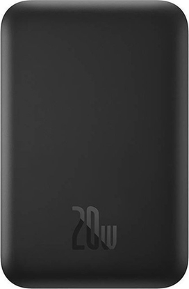 Attēls no Powerbank Baseus OS-Baseus Magnetic Mini Air Wireless Fast Charge Power Bank 6000mAh 20W Cluster BlackWith Simple Series Charging Cable Type-C to Type-C (20V/3A) 30cm Black)