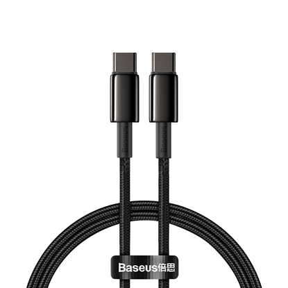 Изображение Kabel USB Baseus USB-C - USB-C 2 m Czarny (CATWJ-A01)