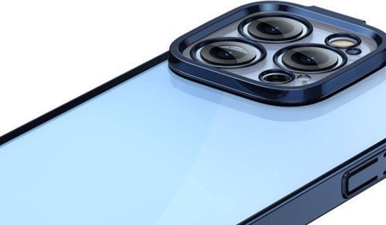 Picture of Baseus Baseus Glitter Transparent Case and Tempered Glass set for iPhone 14 Pro (blue)